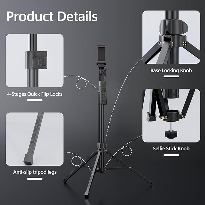 EMART 70" Flexible Phone Tripod - Image 7
