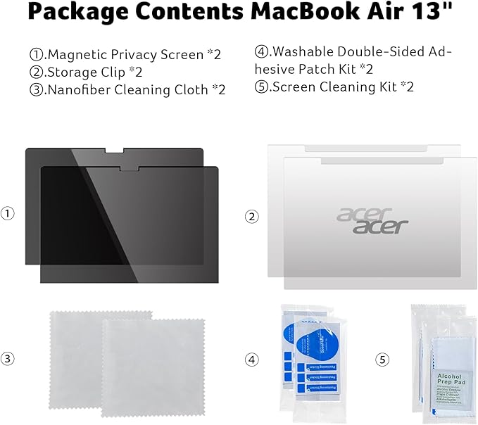 acer Laptop Privacy Screen for MacBook Air 13 Inch, Eye Protection Anti - Image 7