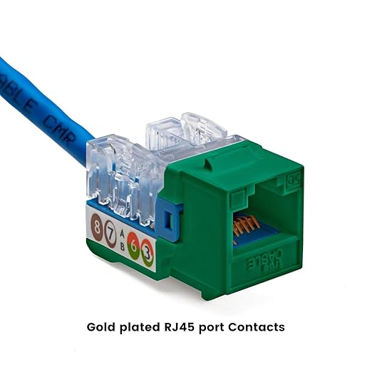 trueCABLE Cat5e Keystone Jack, Unshielded, 90 Degree Punch-Down, PoE++ 100W - Image 6