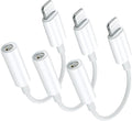 Apple MFi Certified 2 Pack Lightning to 3.5mm Headphone Aux Audio Jack Adapter by Aprolink