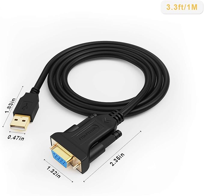 CableCreation USB to RS232 Serial Adapter, USB to RS232 Gold Plated DB9 Serial - Image 8