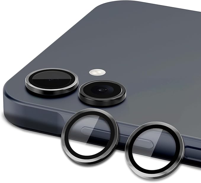 for Samsung Galaxy A06 Camera Lens Protector, Individual Metal Ring Tempered - Image 2