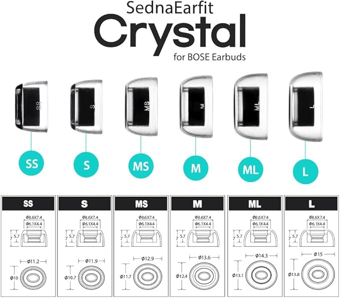 AZLA SednaEarfit Crystal for Bose Earbuds 2 Pair - Image 6
