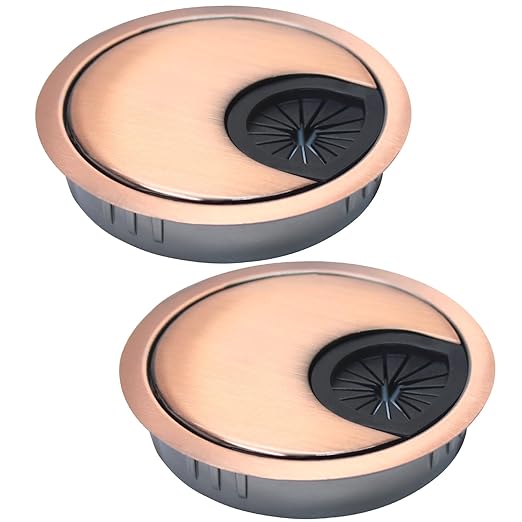 2 Pcs Desk Grommet 3-1/8" / 80 mm, Desk Cord Hole Cover, Cable Grommet Metal by EASYEAH