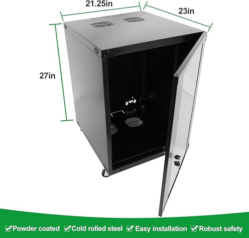 12U Server Cabinet Wall Mount Rack Enclosure - Image 2