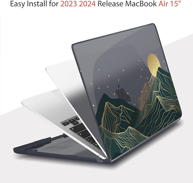 Teryeefi Compatible with MacBook Air 15 inch Case 2023 2024 A3114 A2941 with M3 - Image 5