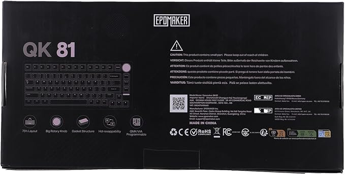 EPOMAKER QK81 75% Wireless Mechanical Gaming Keyboard, QMK/VIA Programmable and - Image 9