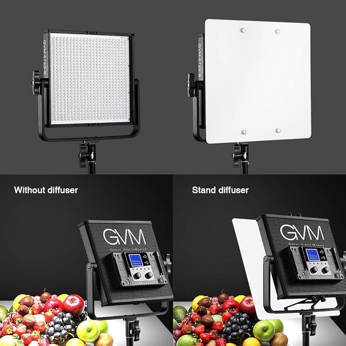 LED Video Light GVM 672S CRI97+ TLCI97+ 22000lux Dimmable Bi-color 3200K-5600K - Image 6