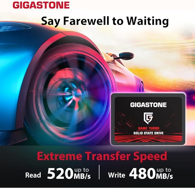Gigastone SATA SSD 256GB 2.5 inch SSD 520MB/s Upgrade Laptop PC Memory and - Image 3