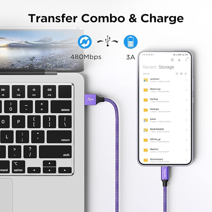 etguuds 6ft USB A to USB C Cable 3A Fast Charging, - Image 4