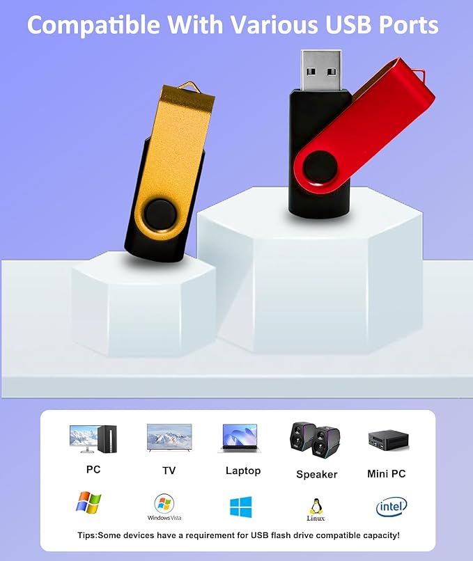 8GB USB Flash Drive 10 Pack, Nicepicten USB 2.0 Thumb Drives Zip Drive USB 8GB - Image 4