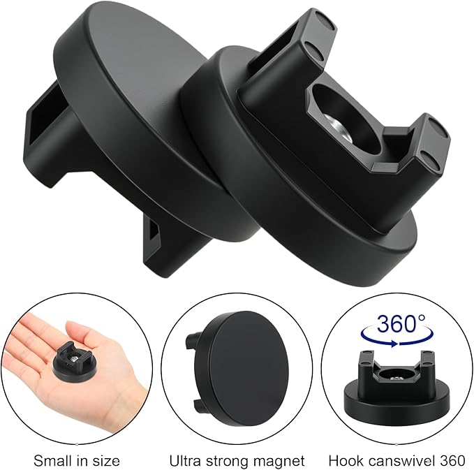 Yookeer 40 Pcs Magnetic Zip Tie Mount Base Black Magnetic Cable Clips Wire - Image 3