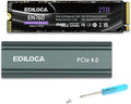 2TB M2 NVME SSD with Heatsink by EDILOCA