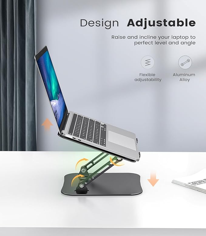 Adjustable Laptop Stand for Desk, Aluminum Portable Laptop Stand, Lightweight - Image 3