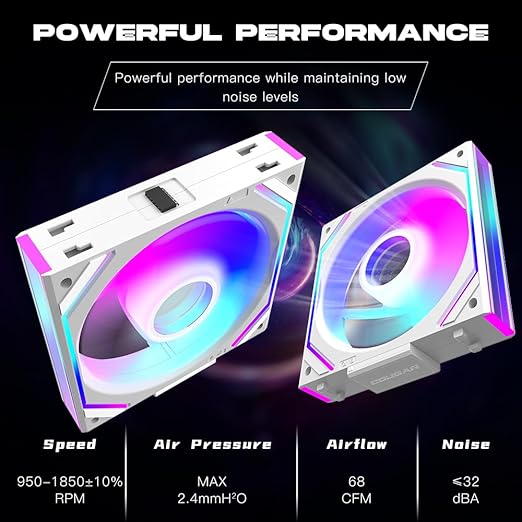 Jungle Leopard Interstellar V2 120mm PC Reverse Blade Case Fan Infinity Mirror - Image 5