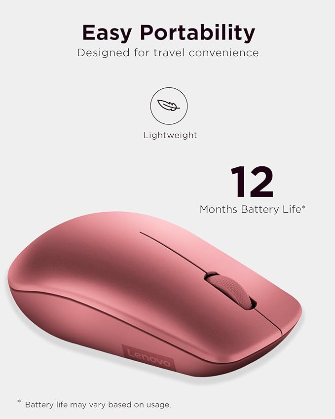 Lenovo 530 Full Size Wireless Computer Mouse - Image 5