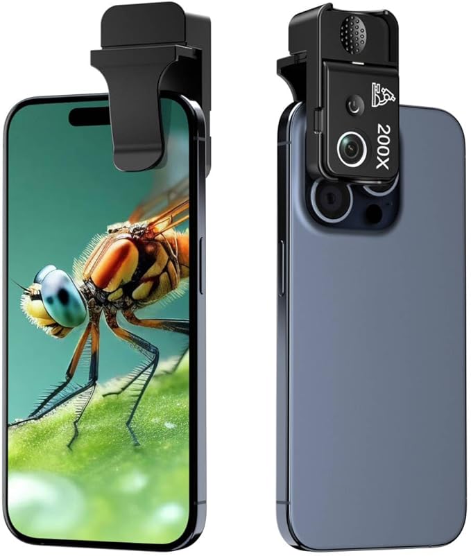 Phone Microscope 200X Pocket Magnifier Camera by Amoper