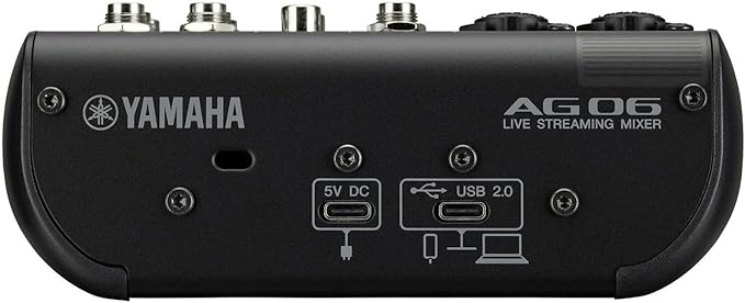 Yamaha AG06MK2 Black 6-Channel Live Streaming Loopback Mixer/USB Interface - Image 5