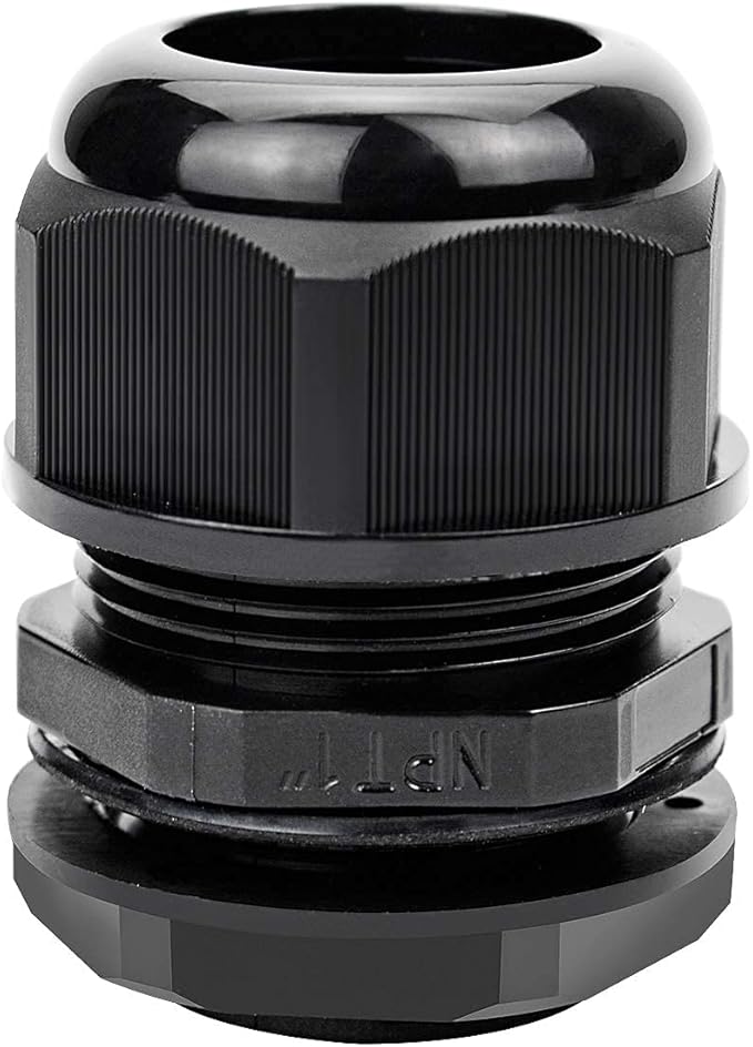 XHF 2 Pcs 1" IP68 Strain Relief Nylon Cord Grip Waterproof NPT Cable Glands by XHF