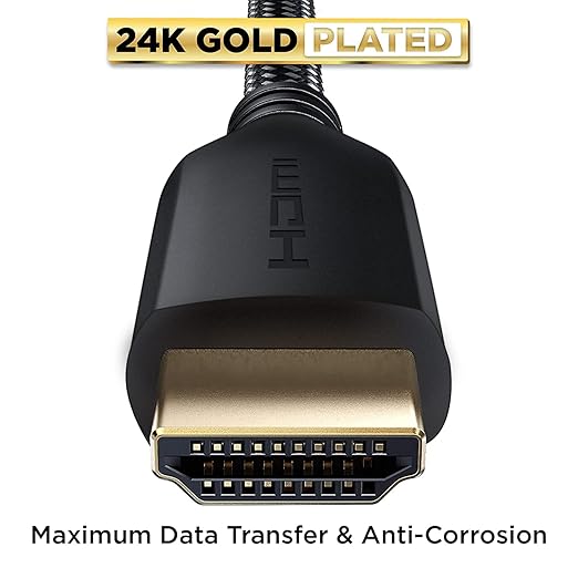 PowerBear 4K HDMI Cable 3 ft | High Speed Hdmi Cables, Braided Nylon & Gold - Image 6
