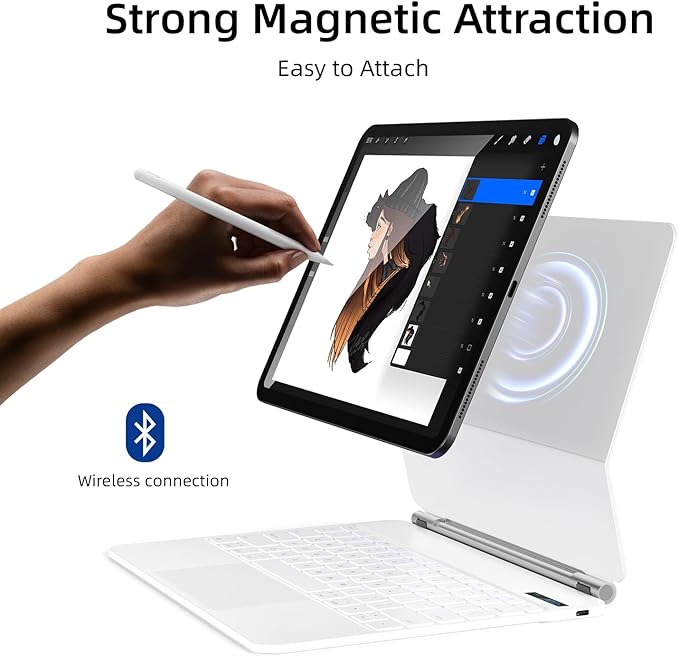 for iPad Air 13 inch case Keyboard M3 2025 & M2 2024, Magic Keyboard - Image 3