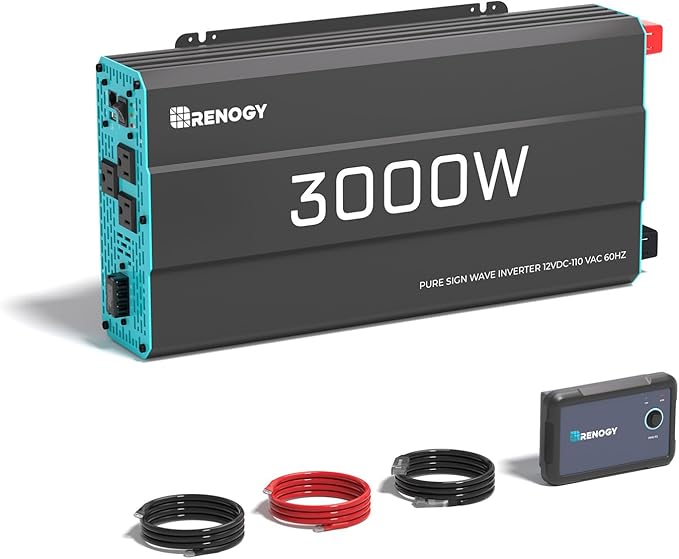 Renogy Inverter P2 3000 watt Pure Sine Wave Inverter, Solar Car Power Inverter by RenogySolar