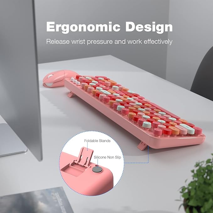 KNOWSQT Wireless Keyboard and Mouse Combo, - Image 5