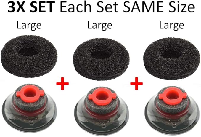 3X Ultra Comfort Eartips Ear Buds Replacement Earphone Ear Tips Kits Earpads - Image 8