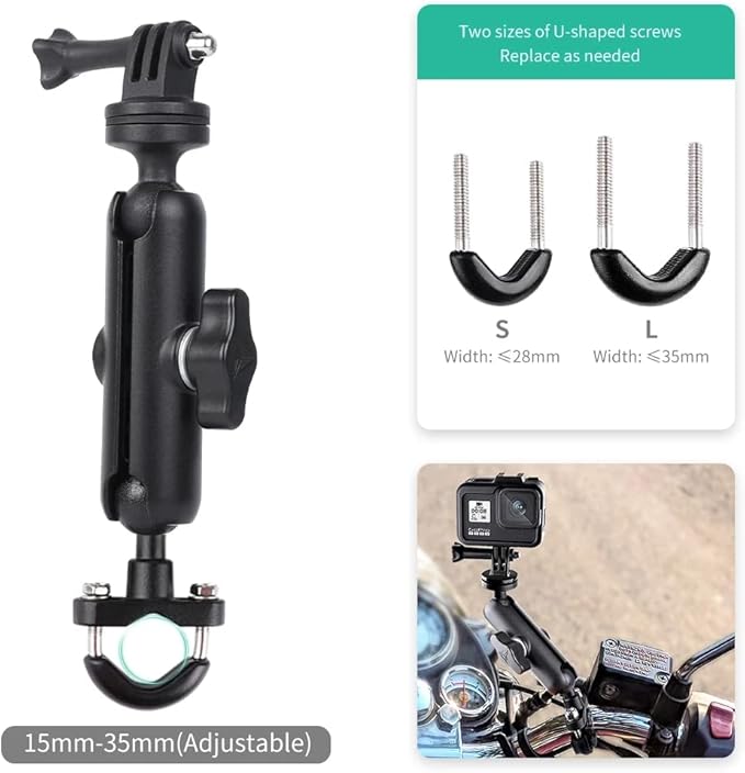 360° Rotating Sports Camera Bracket, Motorcycle Mount - Image 2
