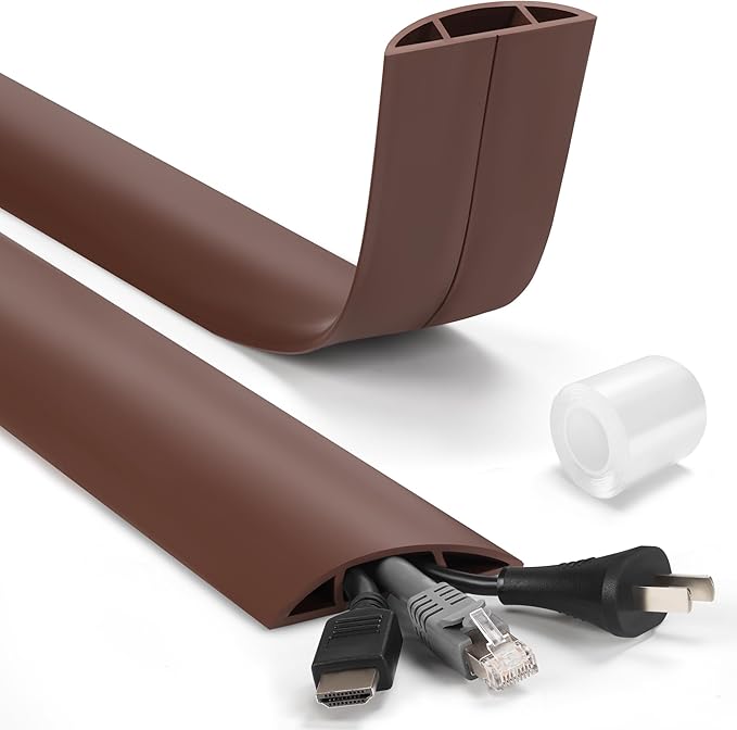 Cord Hider Floor 6ft LZEOY, Heavy Duty Cord Covers by LZEOY