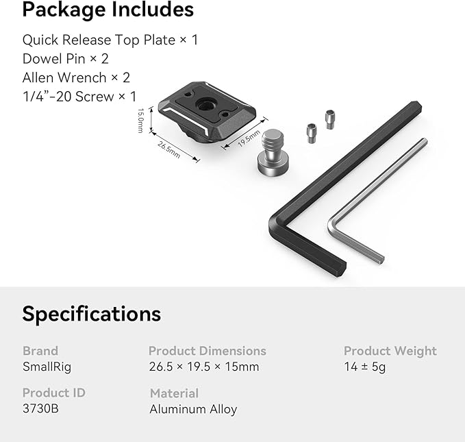SmallRig Quick Release Plate - Image 8