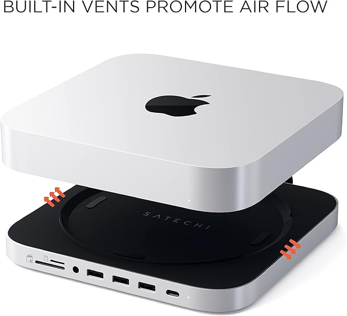 Satechi USB C Hub, Type-C Aluminum Stand & Hub, USB-C Data Port, Micro/SD Card - Image 5