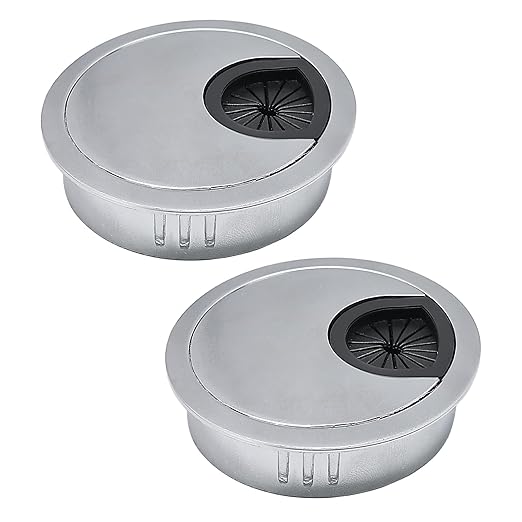 2 Pcs Desk Grommet 2-1/16" / 53 mm, Desk Cord Hole Cover, Cable Grommet Metal by EASYEAH