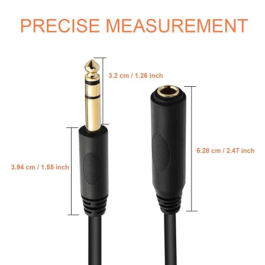 Tisino 1/4 Extension Cable 10 ft, Headphone Extension Cable Quarter inch TRS - Image 5