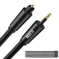 Elecan Mini Toslink to Toslink Digital Optical S/PDIF Audio Cable 6 Ft by Elecan