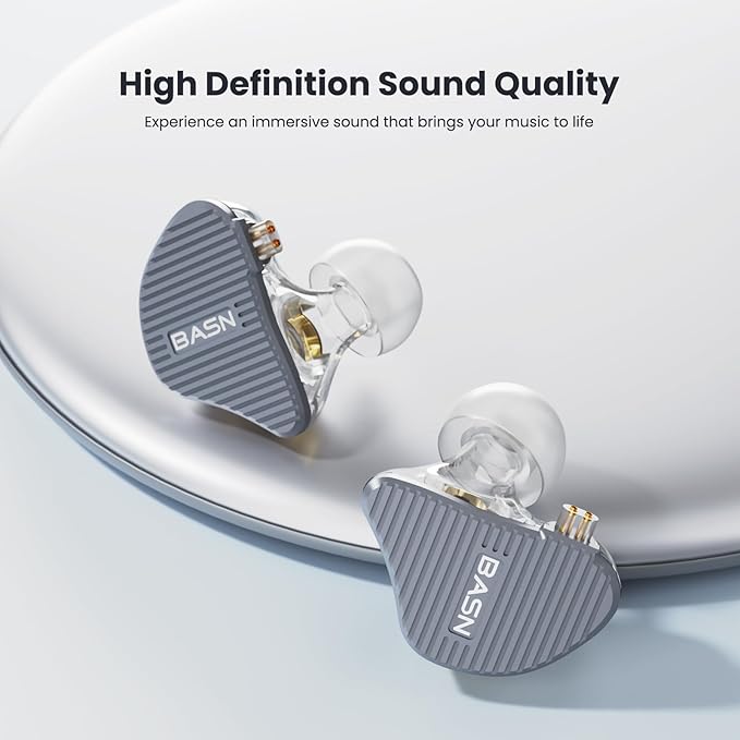 BASN Mix-PD in Ear Monitor, 1Planar Driver + 1Dynamic Driver HiFi IEM Earphones - Image 2