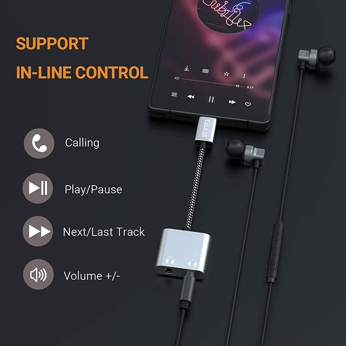 Cubilux USB C Dual Headphones Splitter, Type C to Double 3.5mm Audio Splitter - Image 6