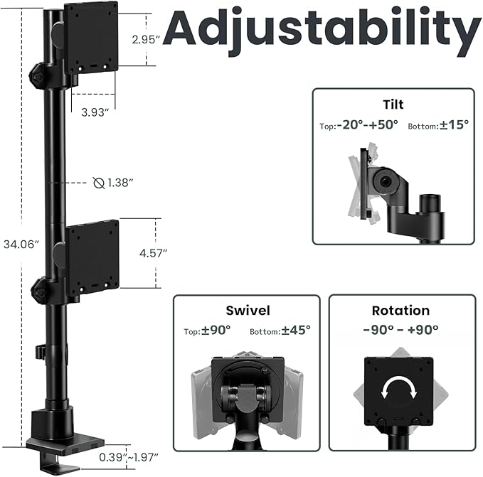 Dual Monitor-Arm Ultrawide Heavy Duty - Image 6
