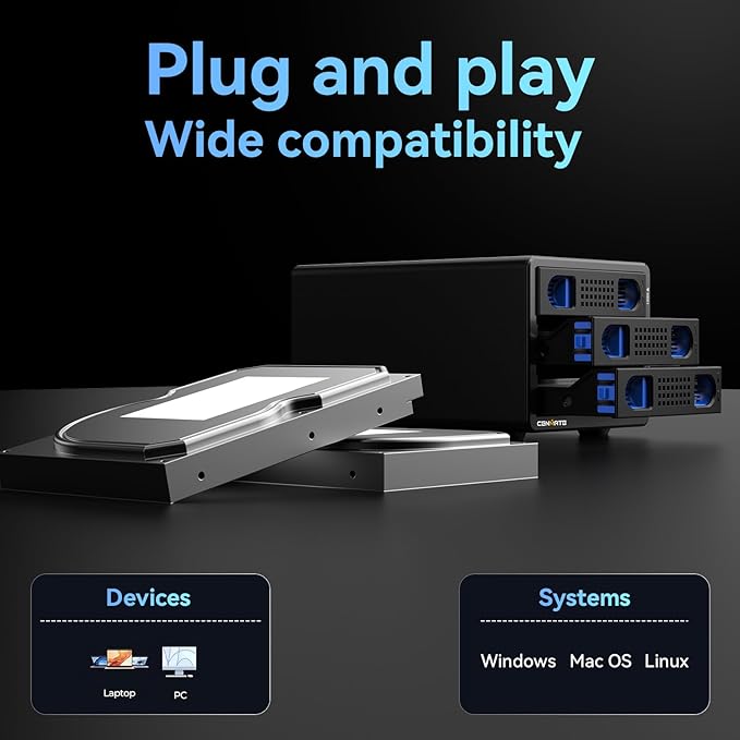 3 Bay 10Gbps Hard Drive Enclosure - Image 8