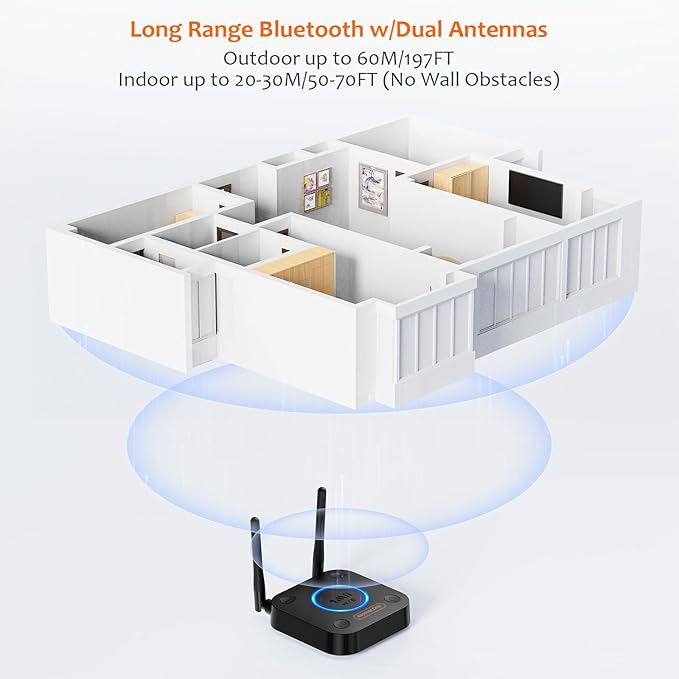1Mii B06Pro Long Range Bluetooth Receiver, HiFi Wireless Audio Adapter - Image 3