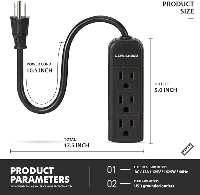 Power Strip with Flat Plug - Image 2