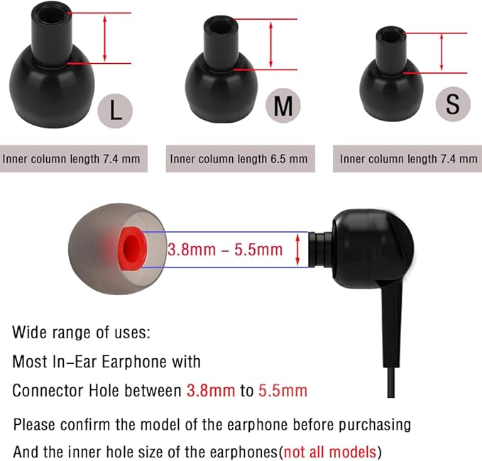 Replacement Earbud Tips Silicone Ear Tips - Image 4