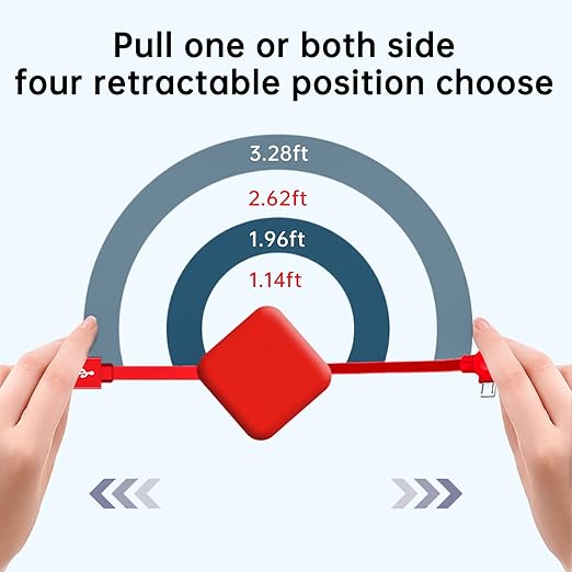 3 Pack Three in One Charging Cable Cord. 3 in 1 Charging Cable Retractable. - Image 4