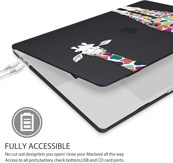 Mektron for MacBook Air 13 Case A1466/A1369, Snap-on Plastic Hard Shell Cover - Image 4