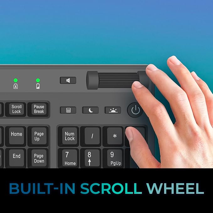 ADESSO Wireless Keyboard with Touchpad 104 Key Full Size USB Dongle Receiver - Image 4