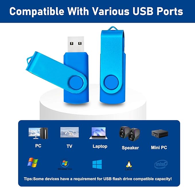 USB Drive 16GB USB 2.0 Flash Drive 10 Pack Nicepicten Pendrive Swivel Thumb Zip - Image 4