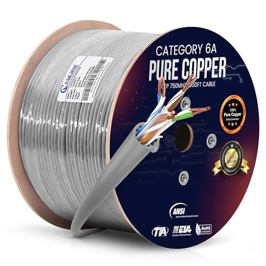 NewYork Cables Cat6a Plenum Cable 1000ft by NewYorkCables