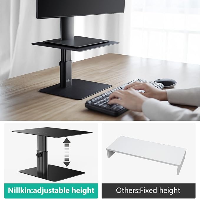Nillkin Monitor Stand for Desk, Adjustable Height Computer Monitor Stand - Image 2