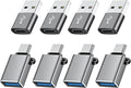 USB Type C Adapter 8 Pack, USB to USB C Adapter, USBC Type A Male Female OTG by BaseNew