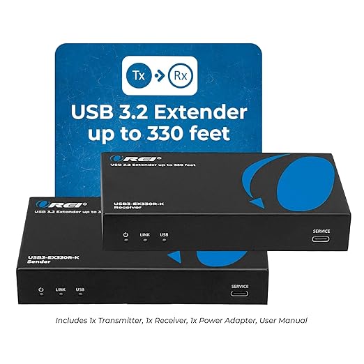 OREI USB 3.2 Over Ethernet HDbaseT Cat6 Extender LAN Upto 330 Feet - Image 8